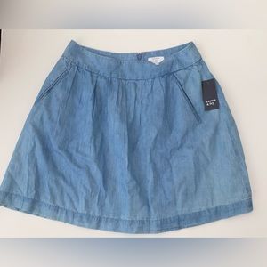Crown & Ivy Chambray Skirt NWT
